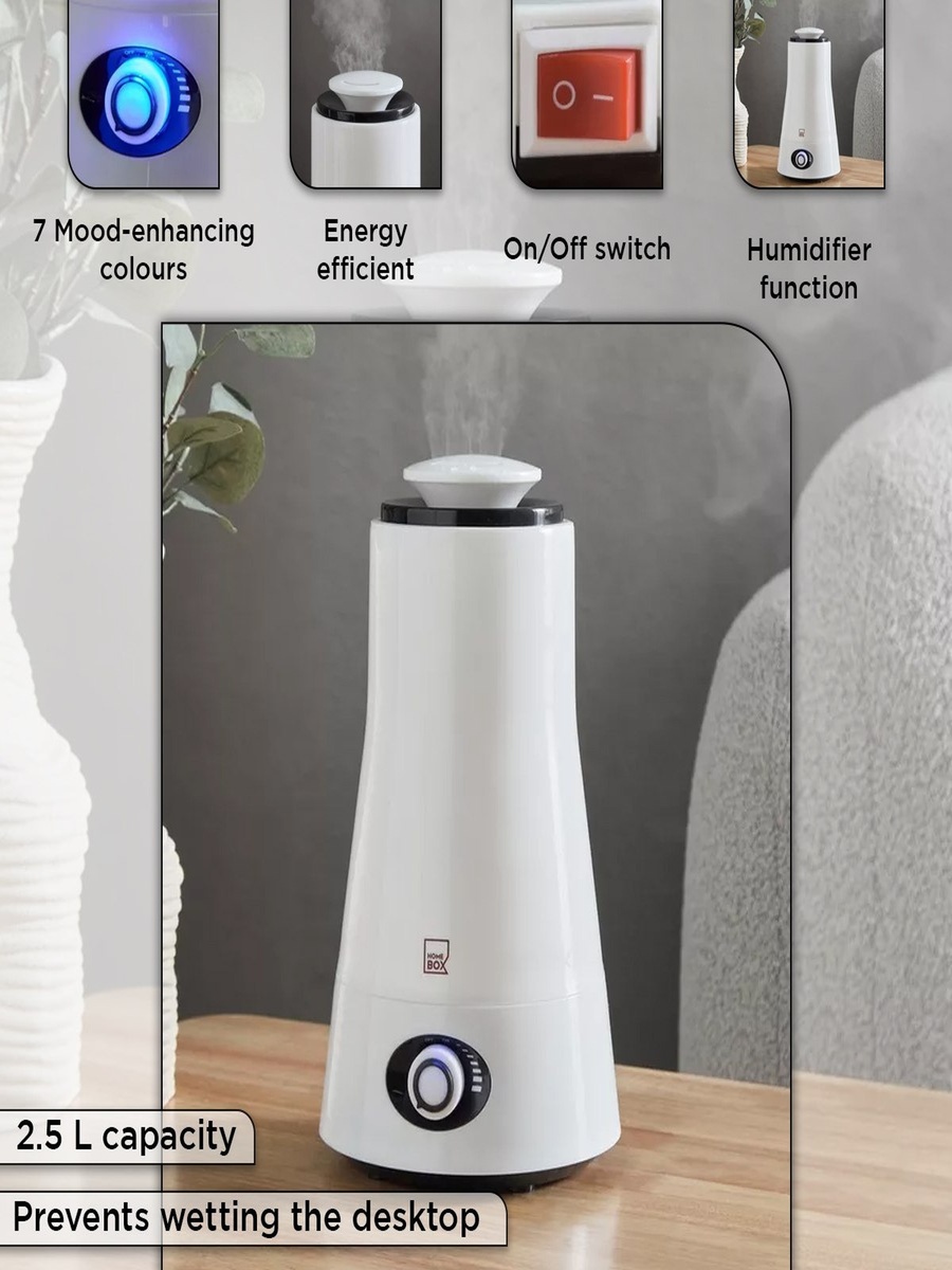 Nova Morden Humidifier with 7-Colour LED Light - 2.5 L