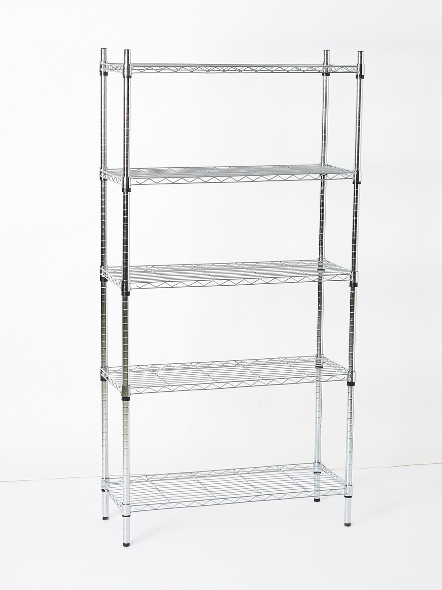 Kean 5-Tier Heavy Duty Wire Shelves Unit - 90x35x180 cm