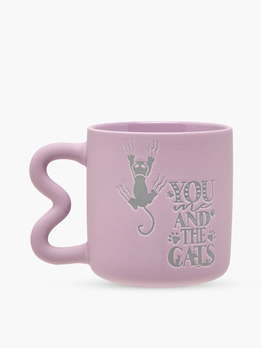 Cat Print Ceramic Mug - 340 ml