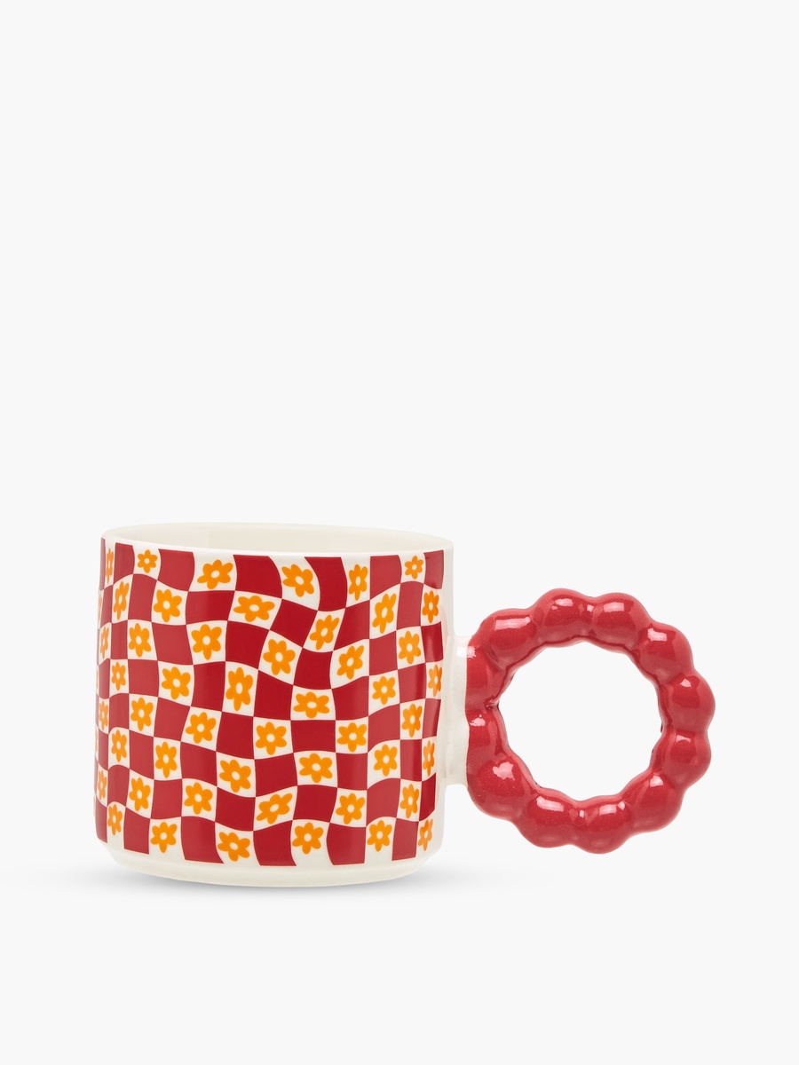Flower Print Ceramic Mug - 310 ml