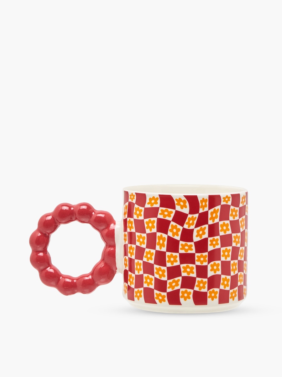 Flower Print Ceramic Mug - 310 ml