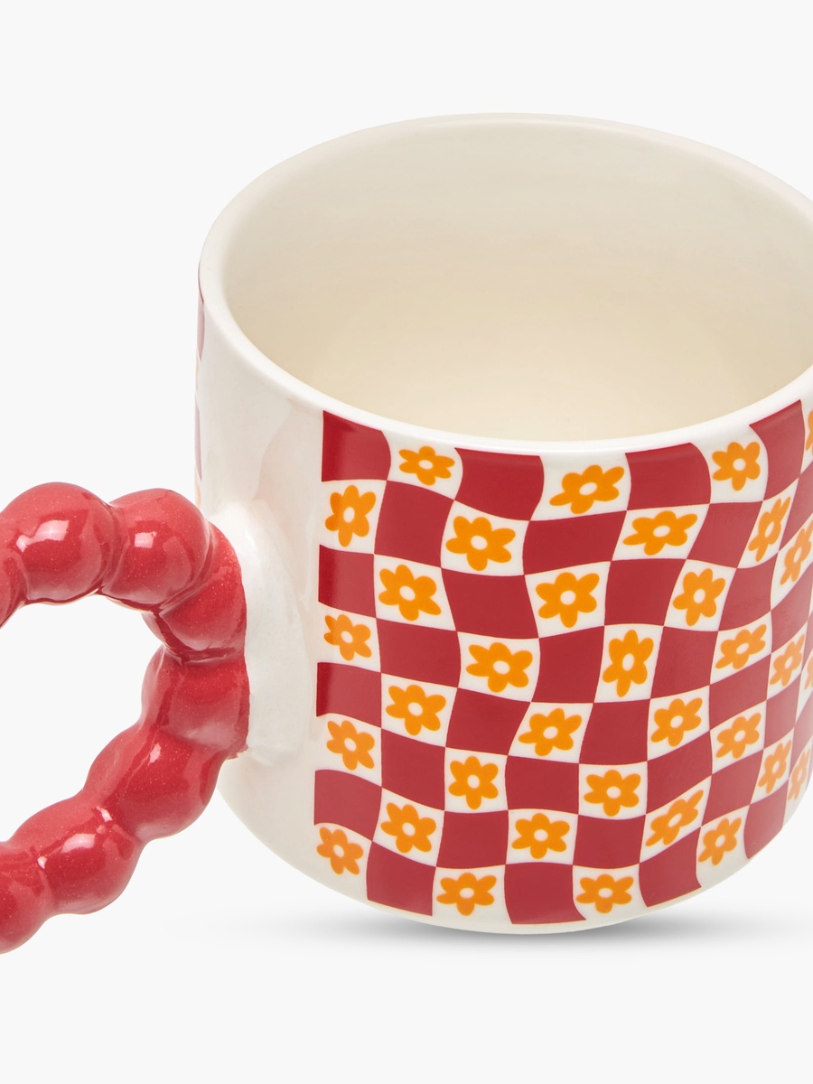 Flower Print Ceramic Mug - 310 ml