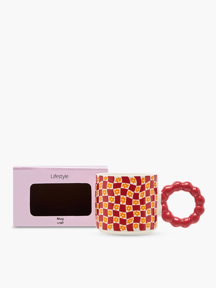 Flower Print Ceramic Mug - 310 ml