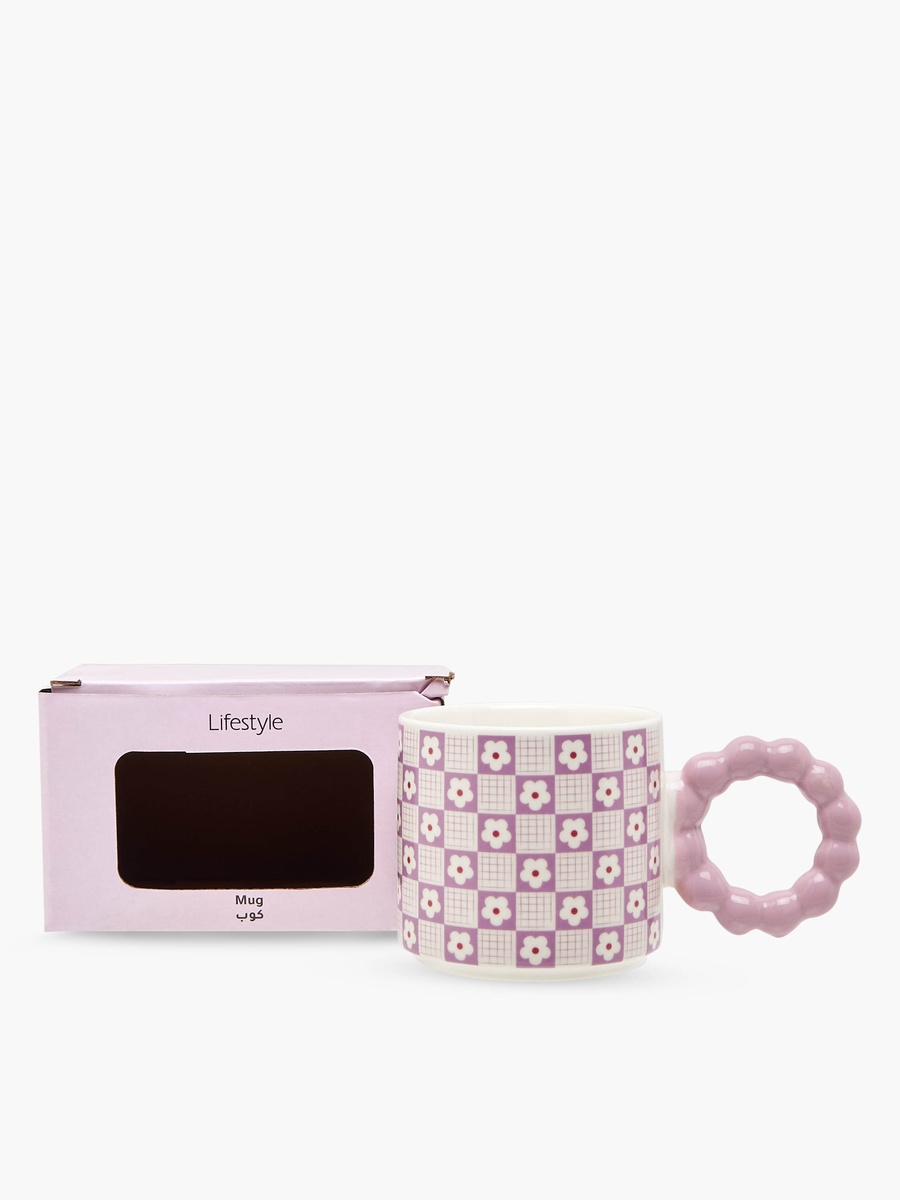 Floral Print Ceramic Mug - 310 ml