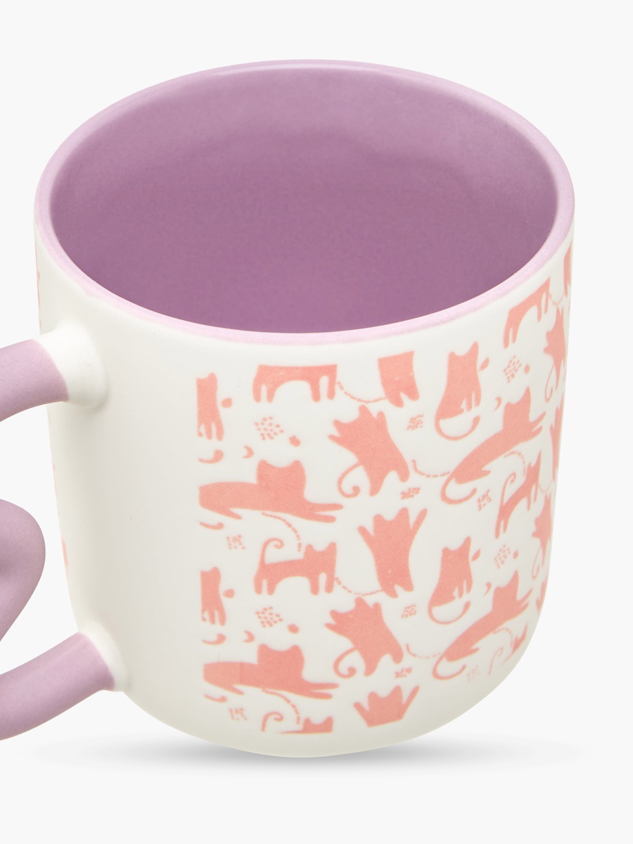 Cat Print Ceramic Mug - 340 ml