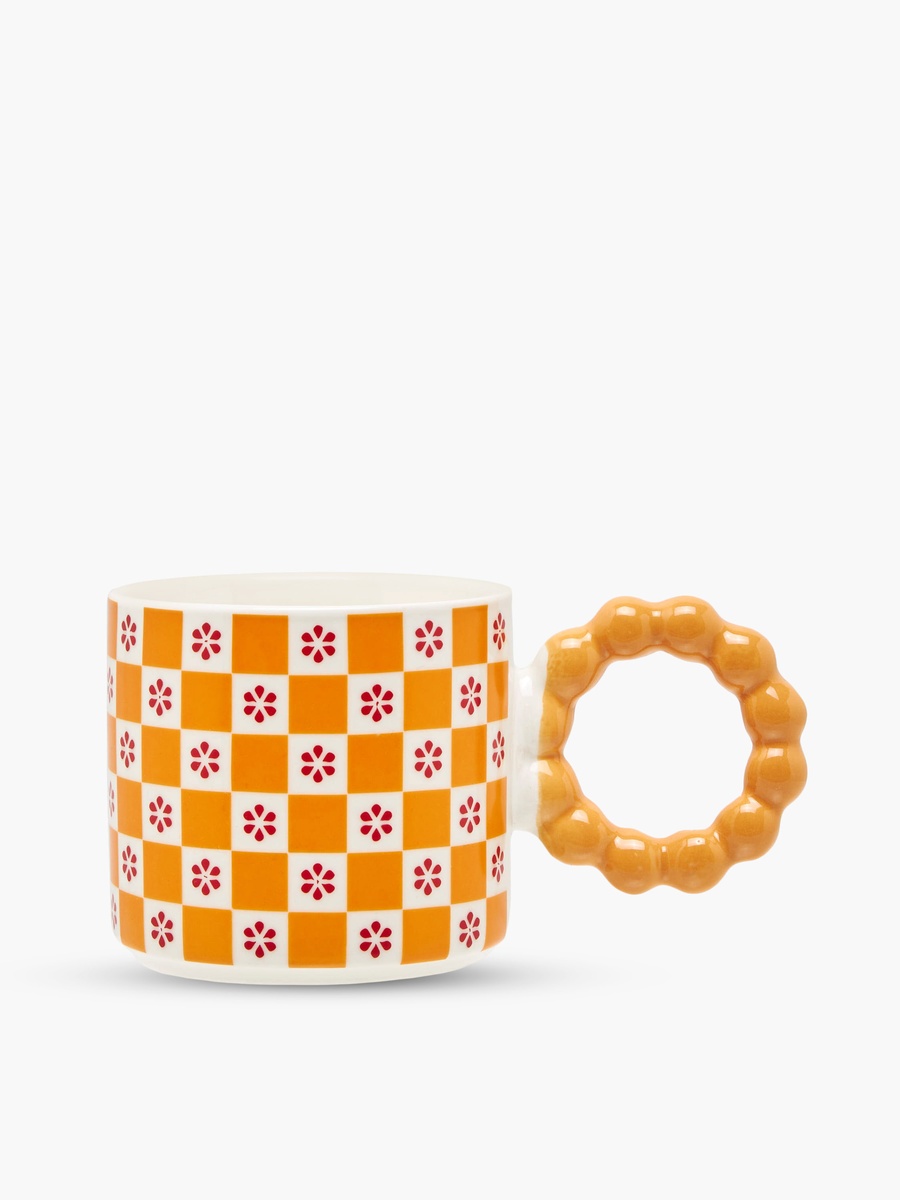 Floral Print Bone China Mug - 310 ml