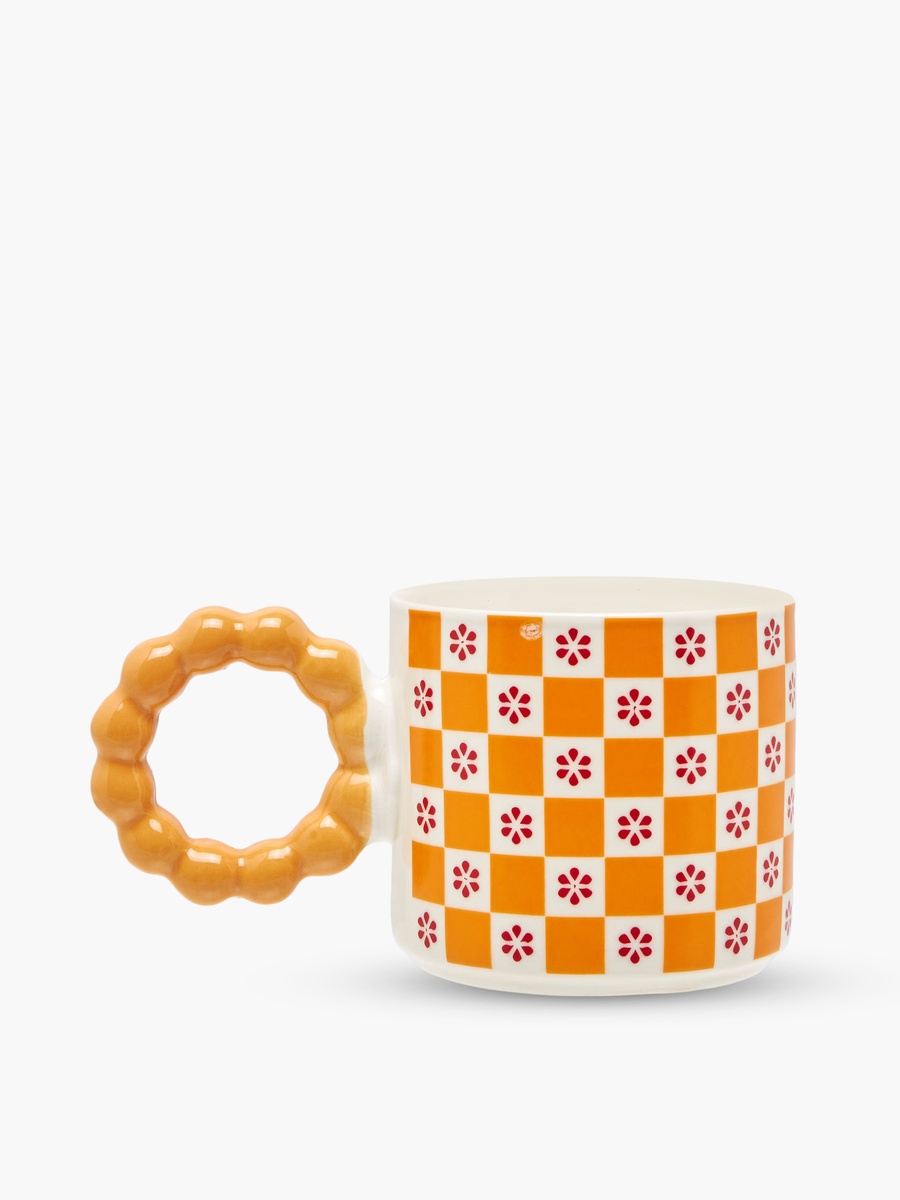 Floral Print Bone China Mug - 310 ml