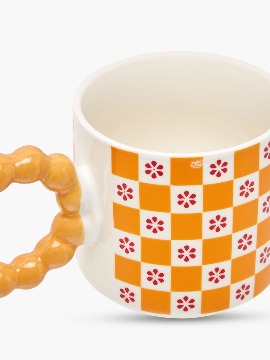 Floral Print Bone China Mug - 310 ml