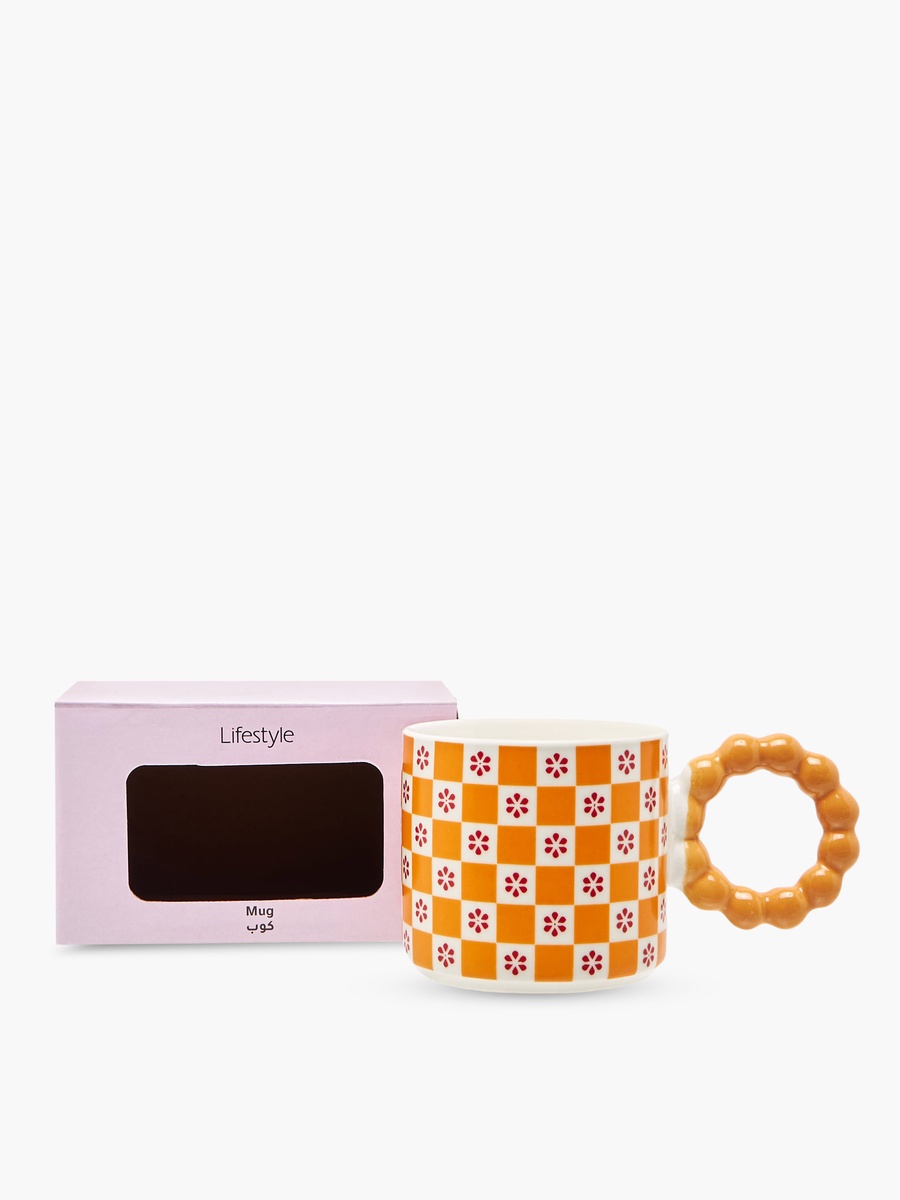 Floral Print Bone China Mug - 310 ml