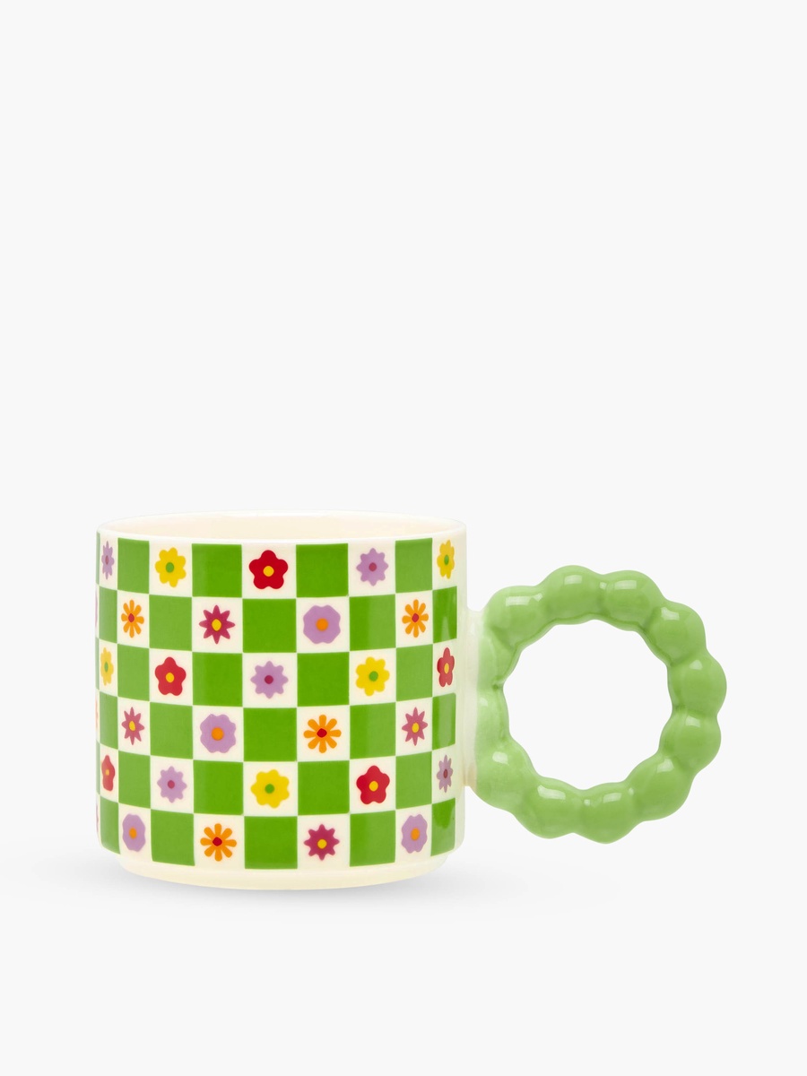 Flower Print Ceramic Mug - 310 ml