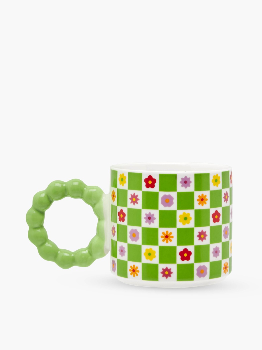 Flower Print Ceramic Mug - 310 ml