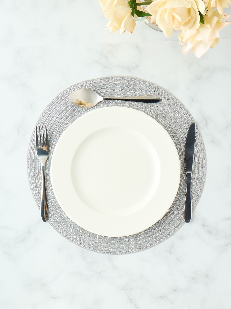 Wire Woven Textured Round Placemat - Set of 4
