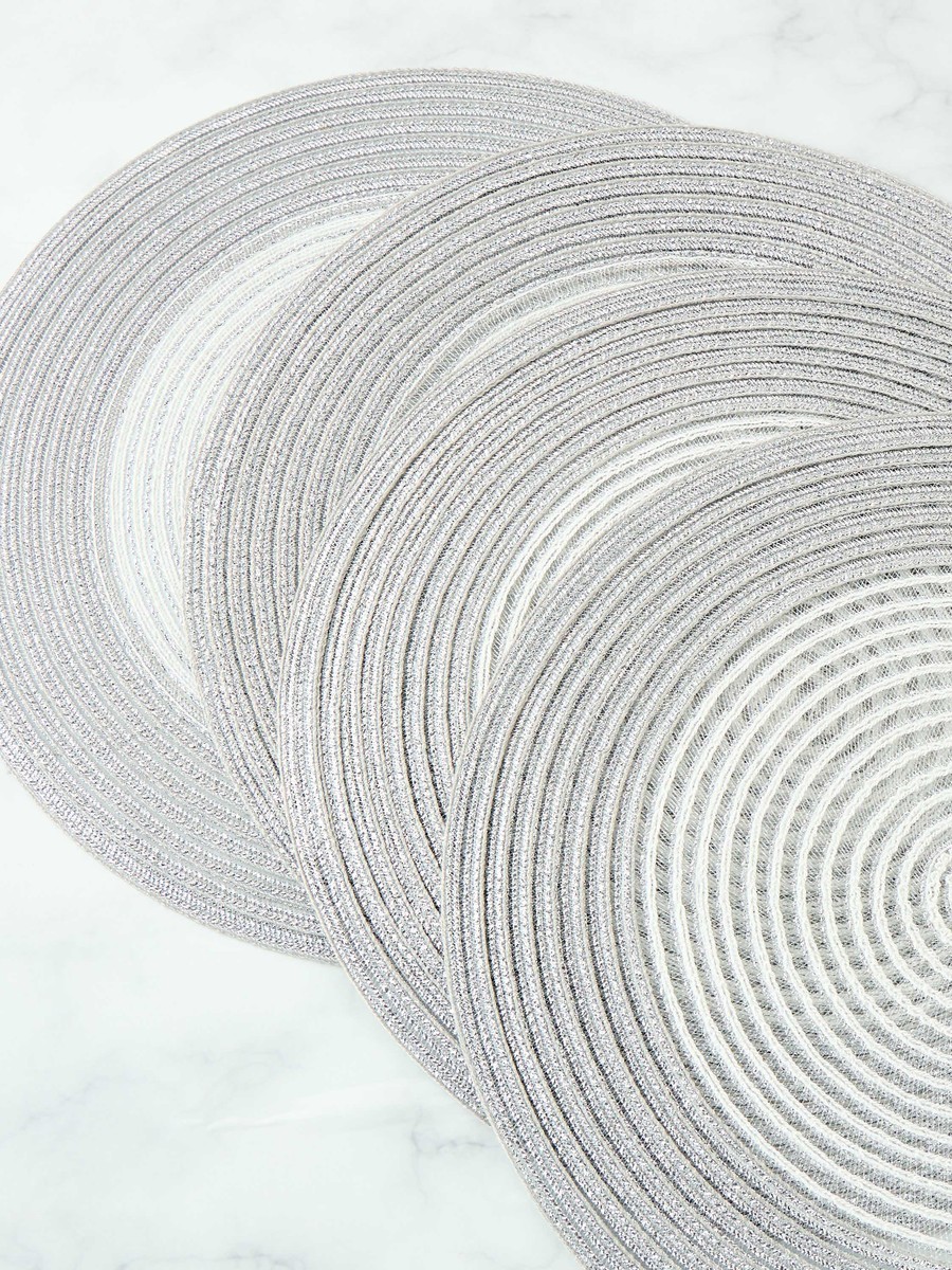 Wire Woven Textured Round Placemat - Set of 4