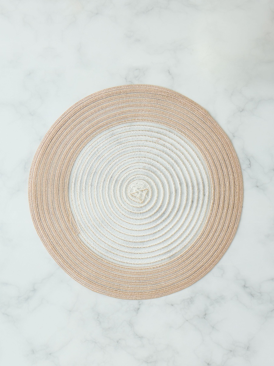 Wire Woven Textured Round Placemat - Set of 4