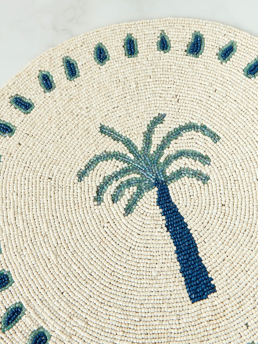 لبادة صحون خرز بتصميم شجرة نخيل