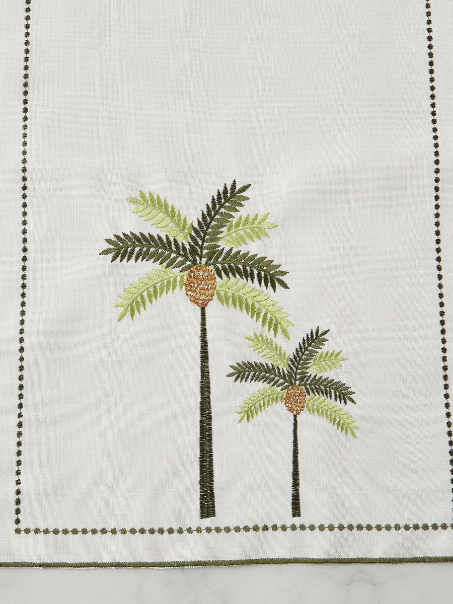 مفرش بتطريز شجر النخيل - 180*33 سم