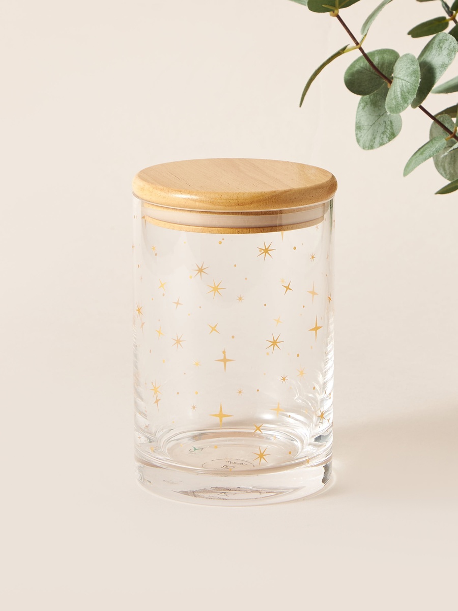 Crescent Glassware Printed Canister with Lid