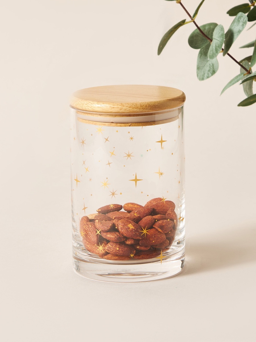 Crescent Glassware Printed Canister with Lid