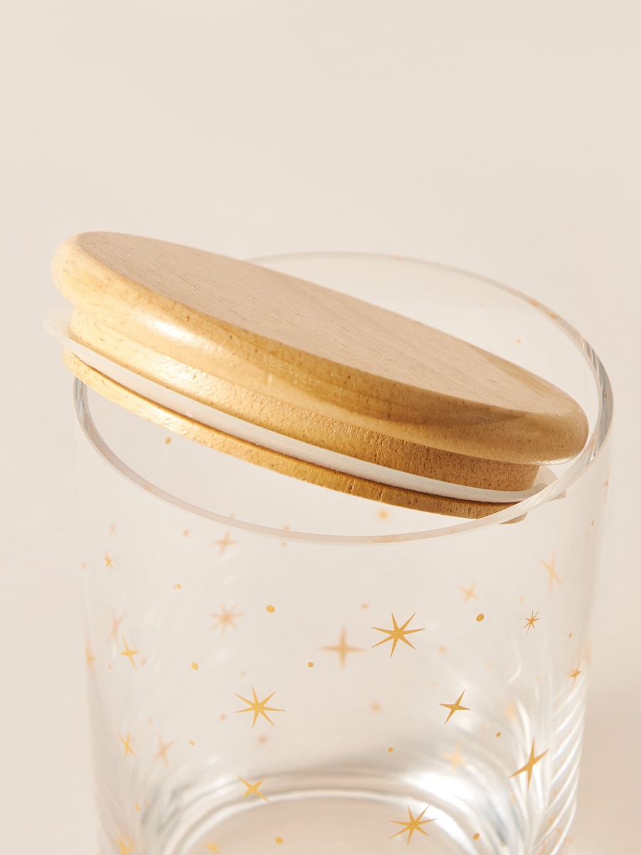 Crescent Glassware Printed Canister with Lid