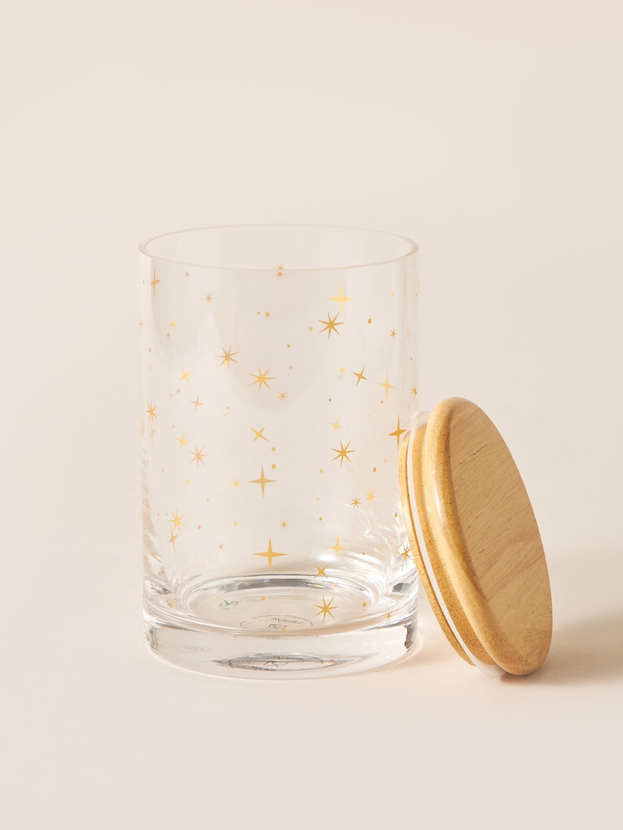Crescent Glassware Printed Canister with Lid
