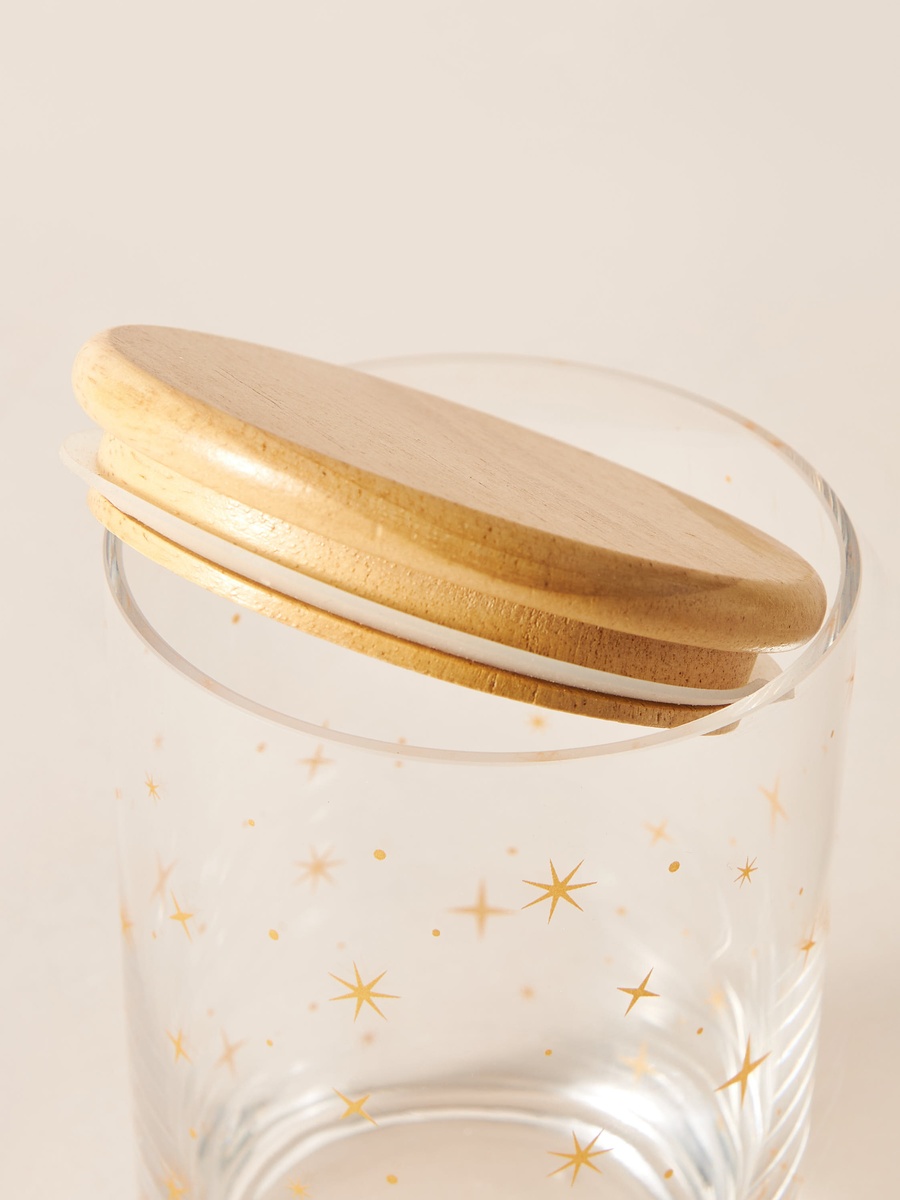 Crescent Glassware Printed Canister with Lid
