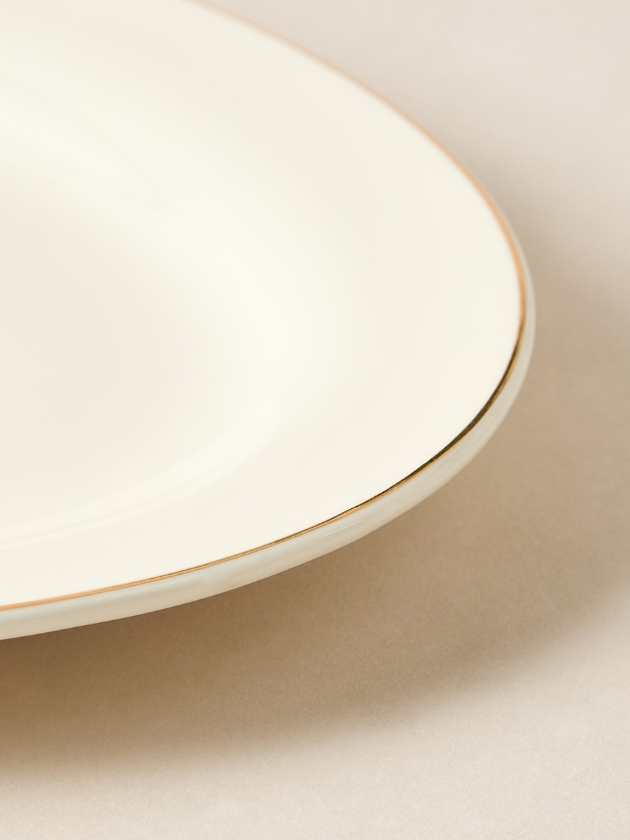 Palm Tree Print Bone China Platter - 30x21 cm
