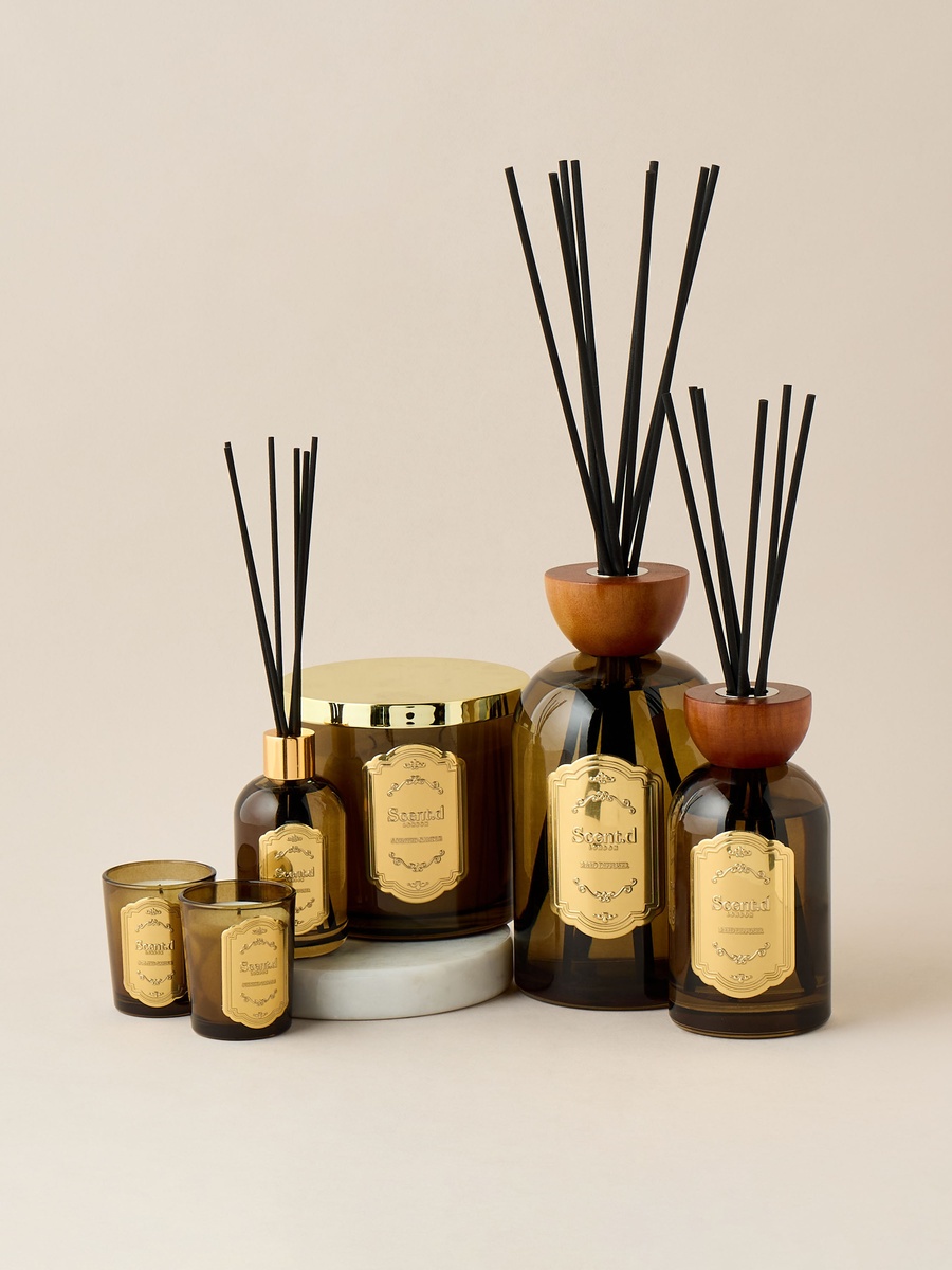Mahogany Silk Scented Reed Diffuser Set - 300 ml