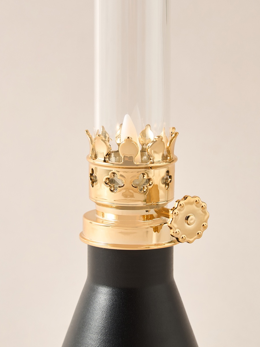 LED Moroccan Flame Lantern - 13x13x22 cm