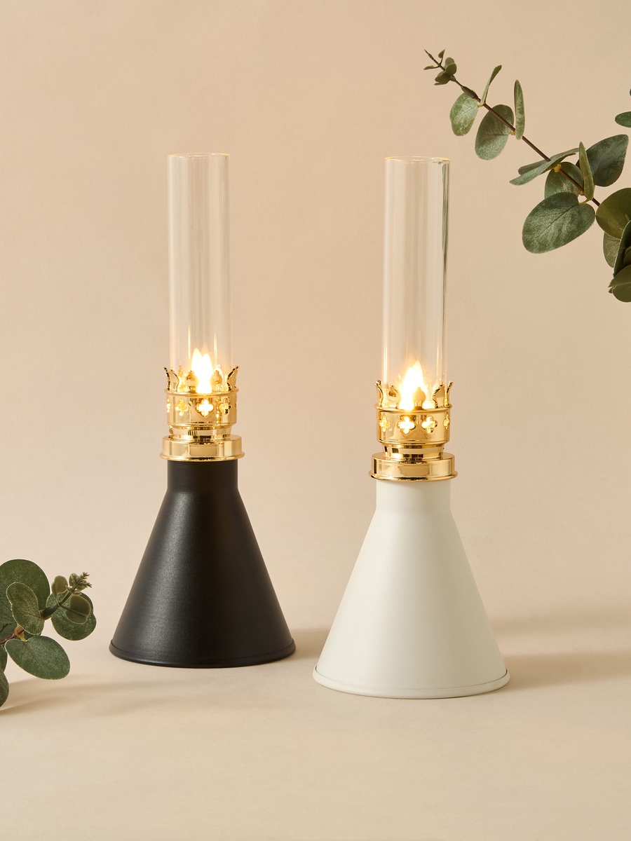LED Moroccan Flame Lantern - 13x13x22 cm