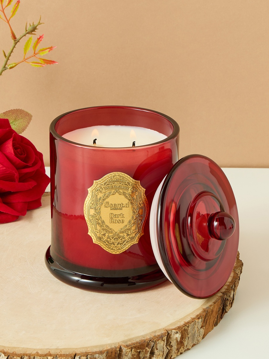 Oriental Luxe Dark Rose Scented Jar Candle - 360 gm