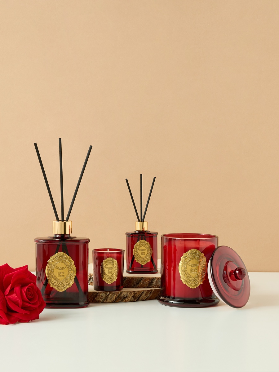 Oriental Luxe Dark Rose Scented Jar Candle - 360 gm