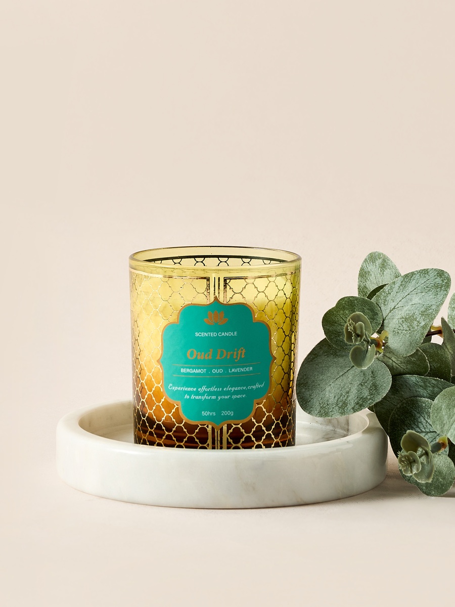 Golden Souk Oud Drift Scented Jar Candle - 200 gm