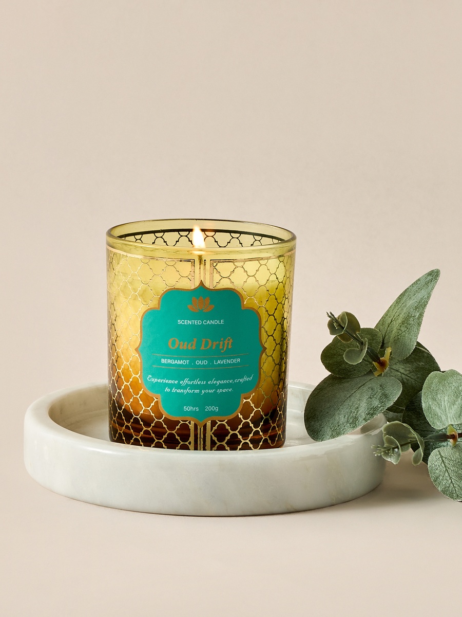 Golden Souk Oud Drift Scented Jar Candle - 200 gm