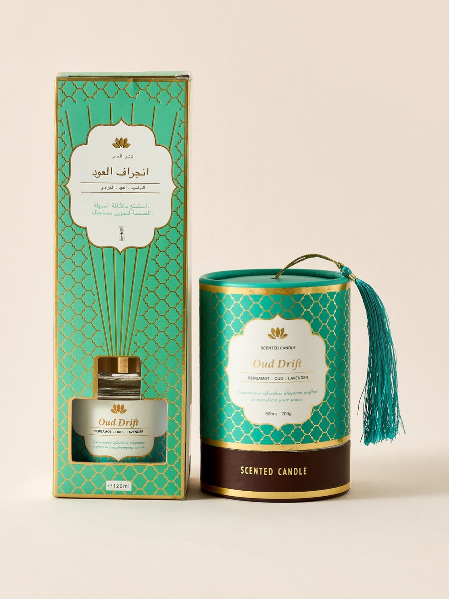 Golden Souk Oud Drift Scented Jar Candle - 200 gm
