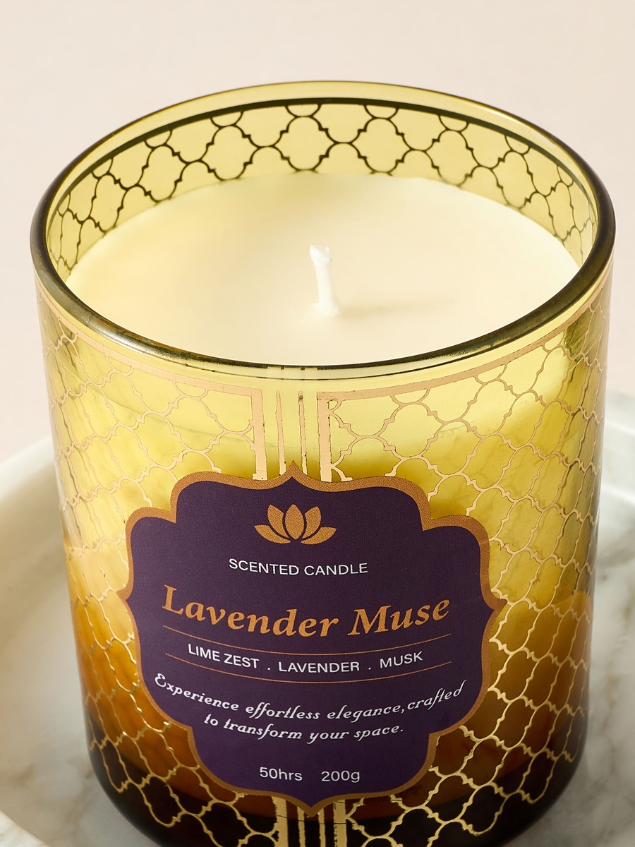 Golden Souk Lavender Muse Scented Jar Candle - 200 gm