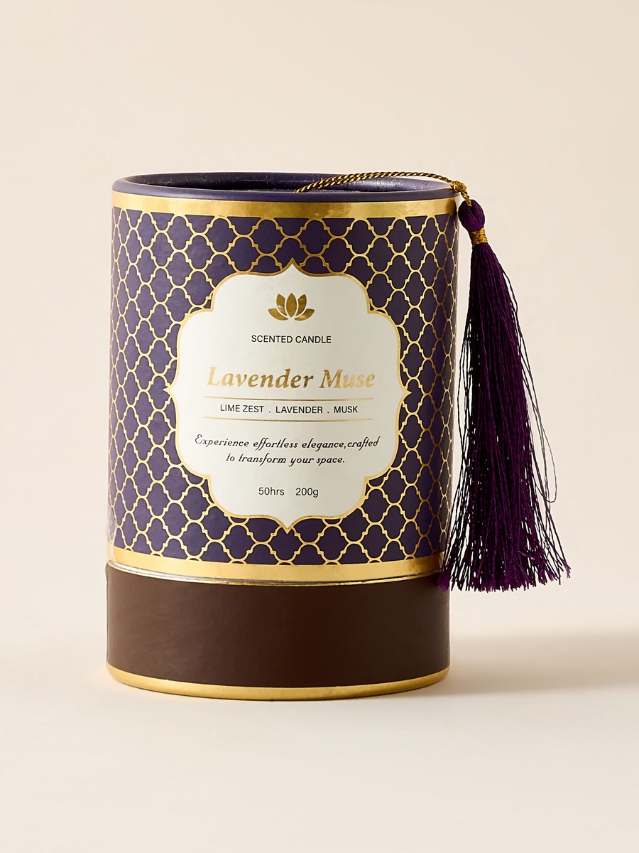 Golden Souk Lavender Muse Scented Jar Candle - 200 gm