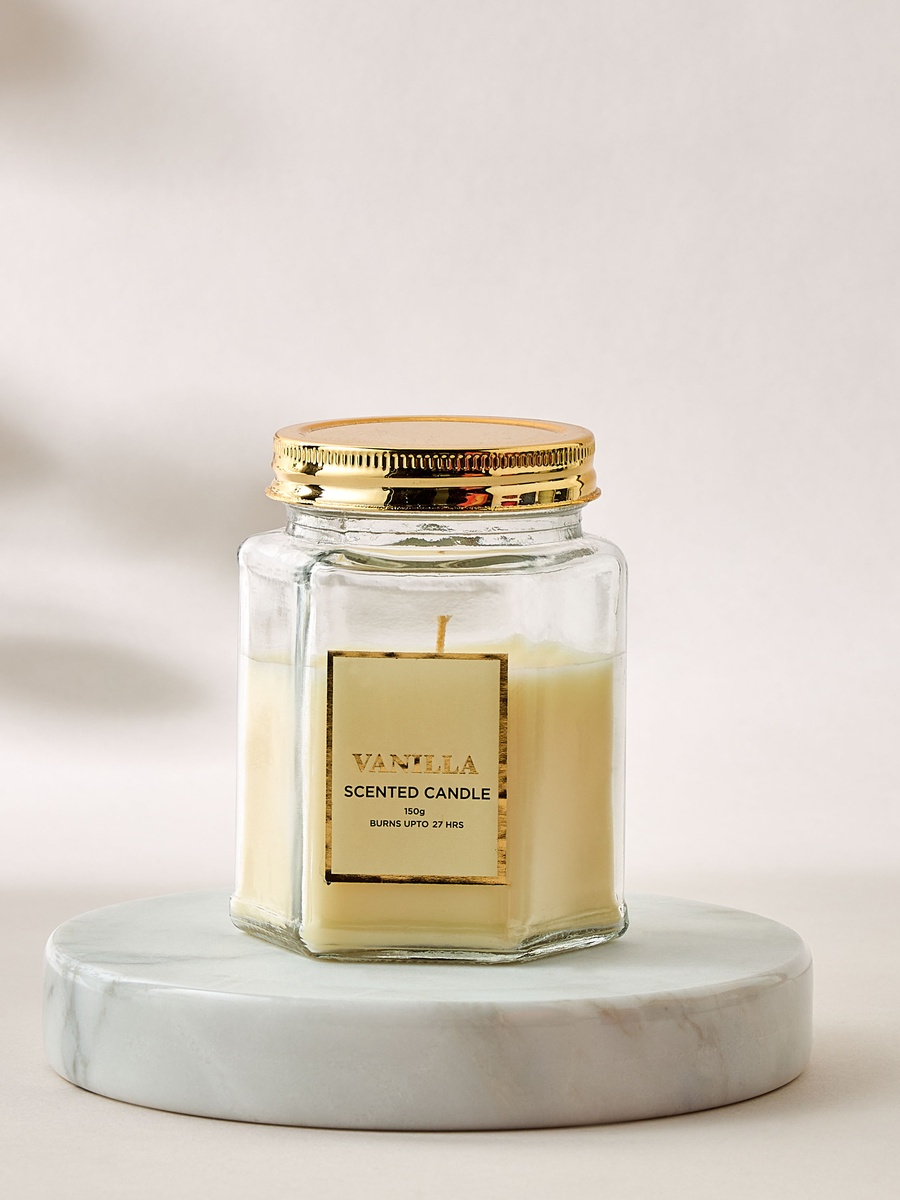Vanilla Scented Jar Candle - 150 gm