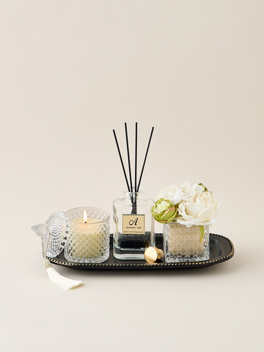 Blush Reed Diffuser Gift Set with Tray