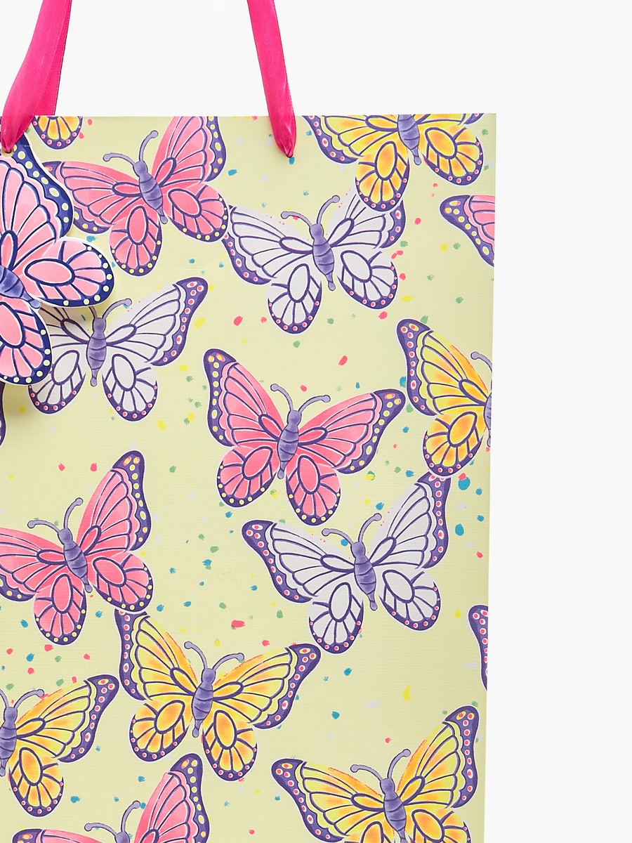 Floral Print Paper Gift Bag - Large
