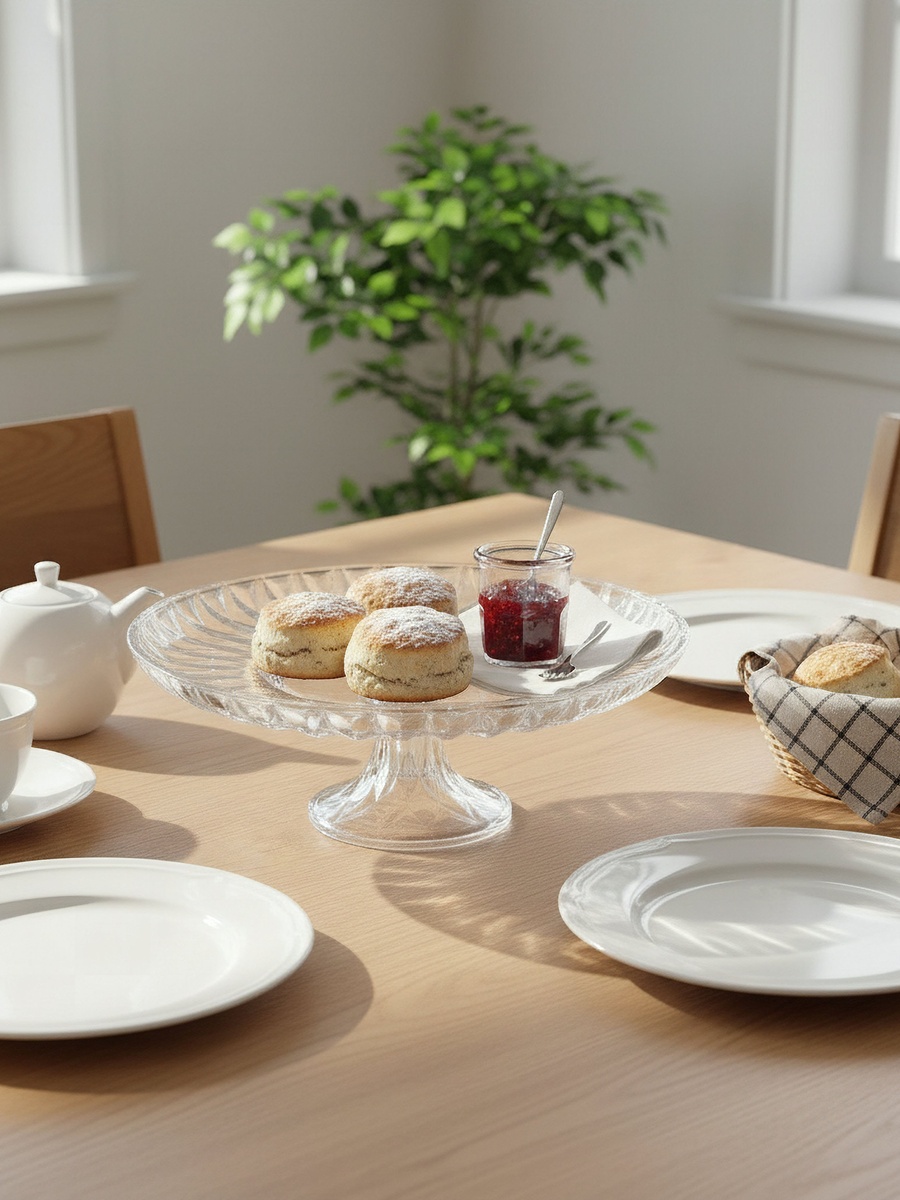 حامل كيك زجاجي جويل - 32.7*13.7 سم