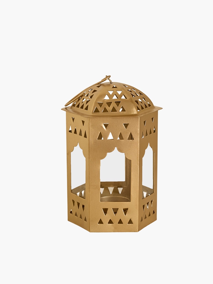 Isaba Marlina Decorative Tealight Lantern with Glass - 11x9.5x15 cm