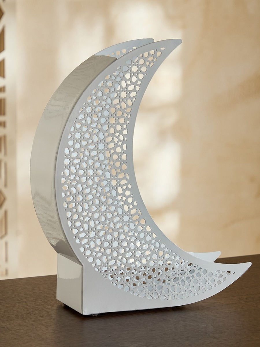 Celestial Layali Noor Decorative Crescent Moon Accent - 23x7.5x28 cm