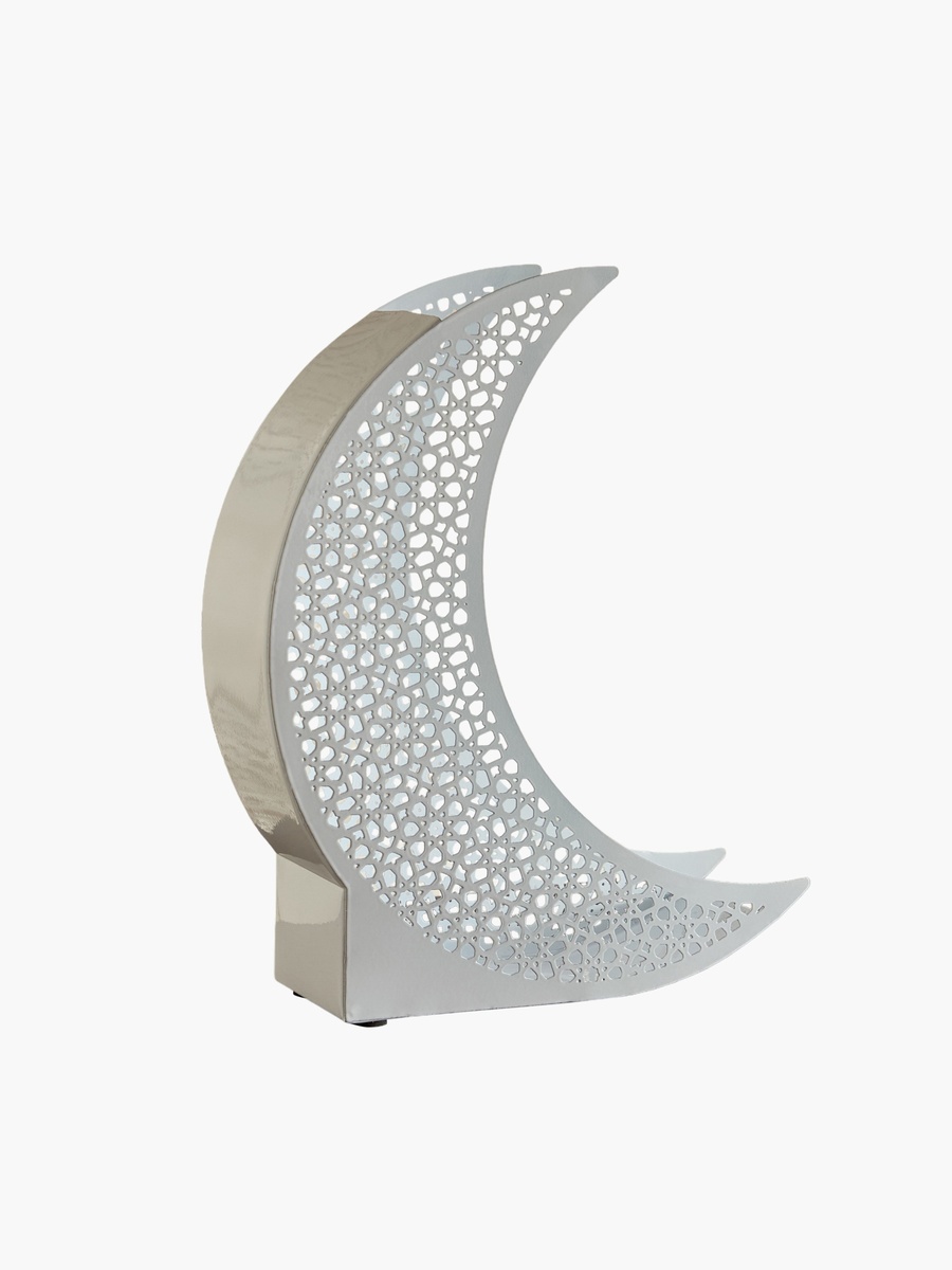 Celestial Layali Noor Decorative Crescent Moon Accent - 23x7.5x28 cm