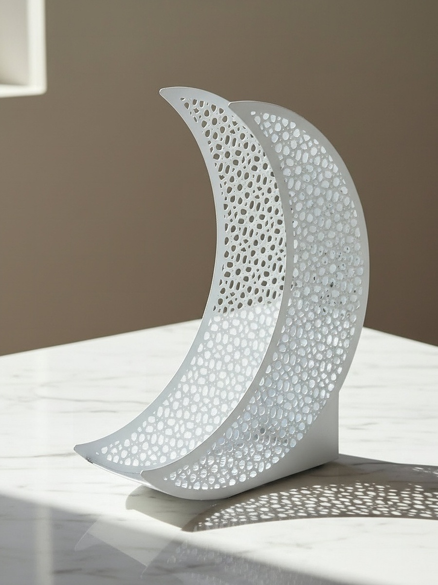 Celestial Layali Noor Decorative Crescent Moon Accent - 23x7.5x28 cm