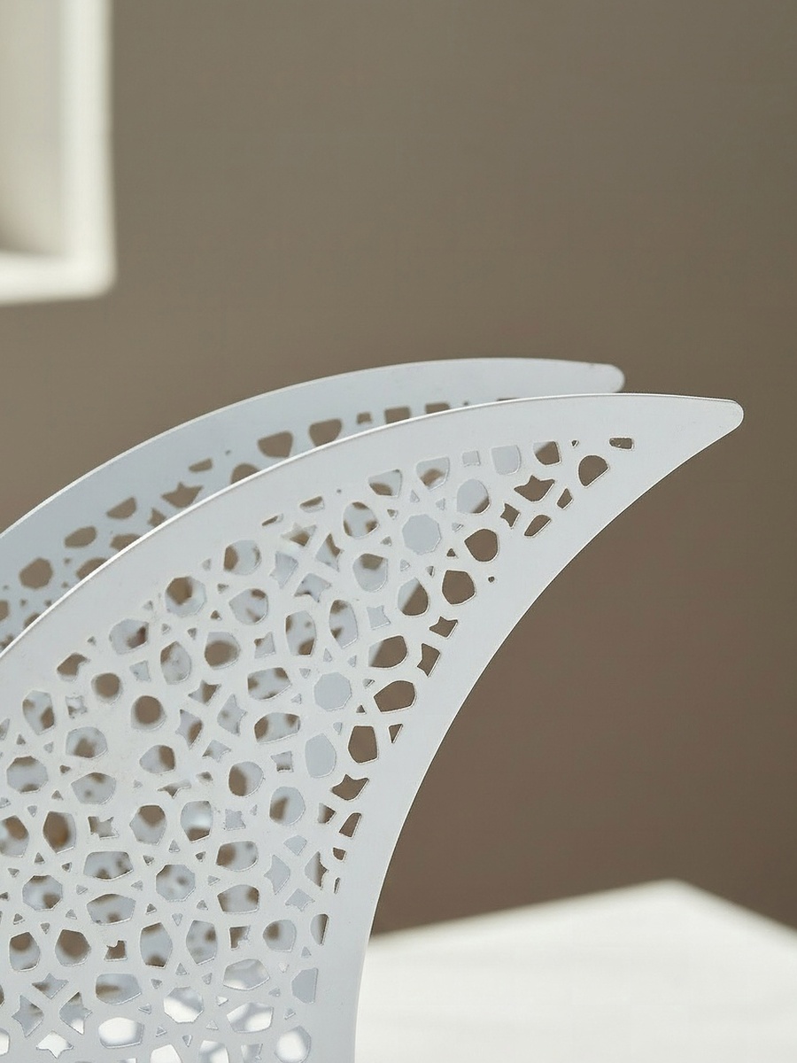 Celestial Layali Noor Decorative Crescent Moon Accent - 23x7.5x28 cm