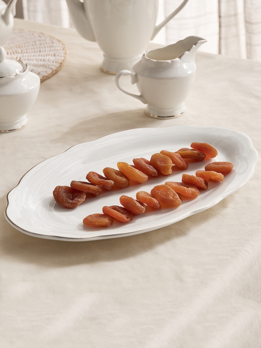Ivory Platter with Gold Rim- 36 cm