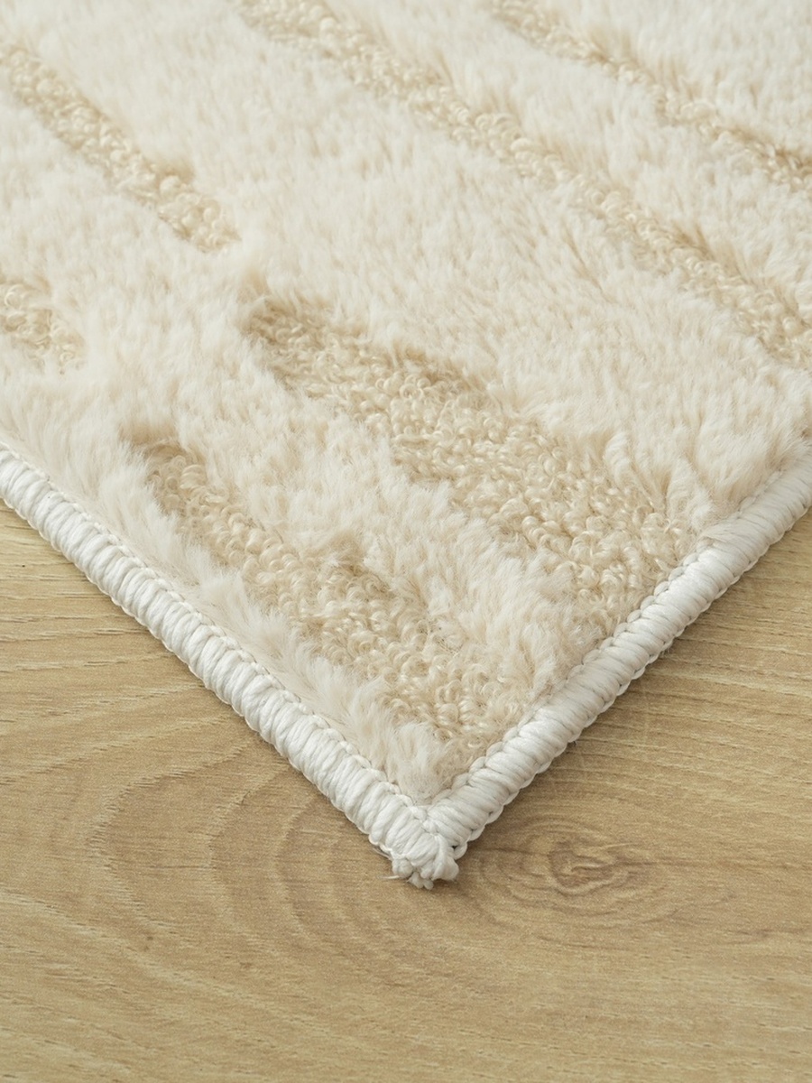 Zara Donel Jacquard Rabbit Fur Rug - 120x170 cm