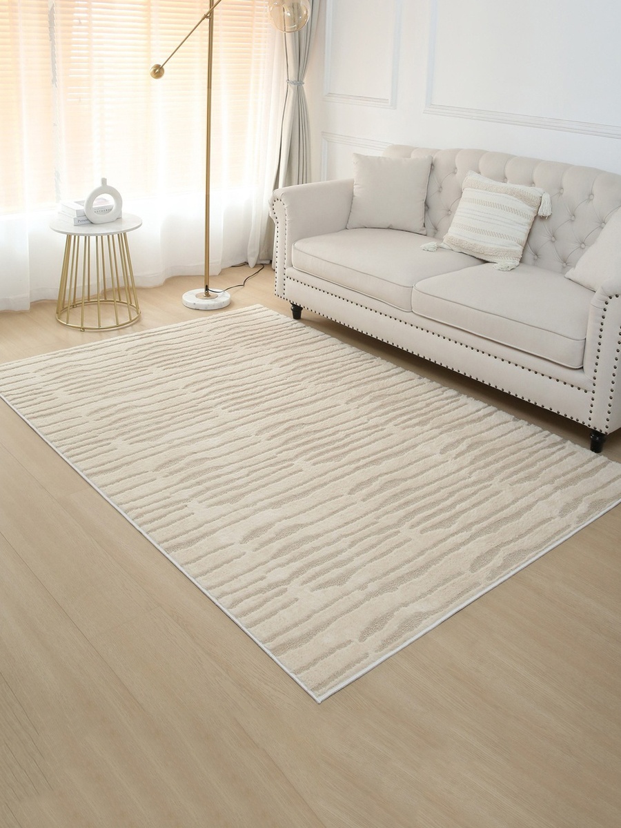 Zara Donel Jacquard Rabbit Fur Rug - 240x360 cm