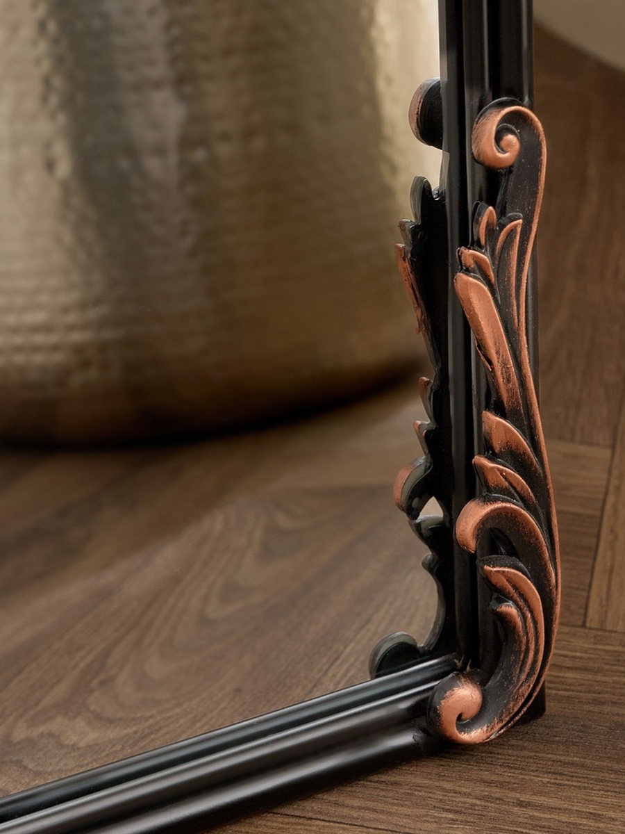 Aayra Luxe Ornate Metal Stand Mirror - 72.5x45x181 cm