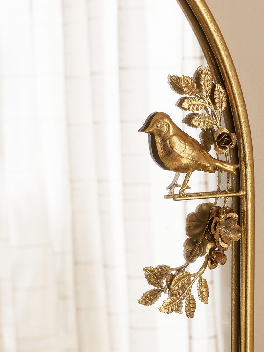Aayra Luxe Metal Floor Mirror - 58x4x170 cm